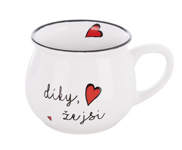 Hrnek keramický Díky, že jsi O0637 - pr.9,5cm,v.7,5cm,o.300ml