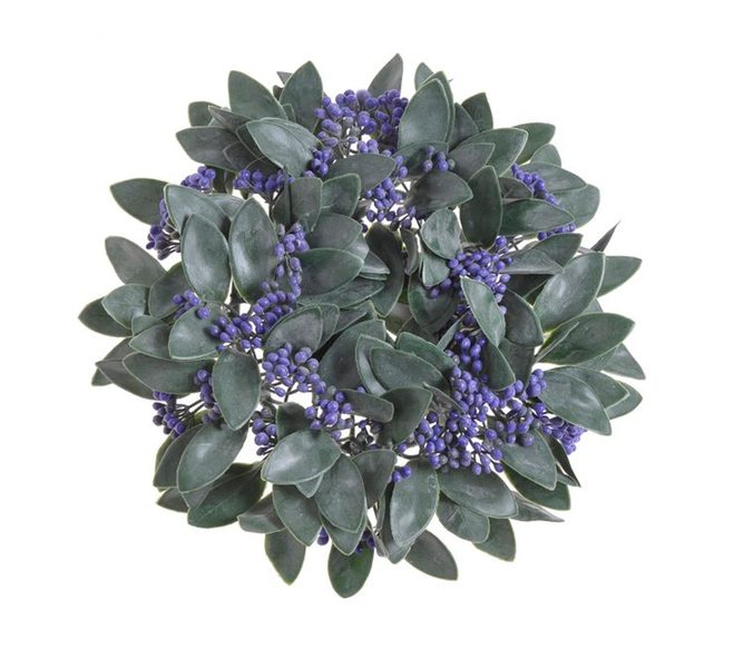 Věnec s bobulemi zeleno-fialový – Ø 24 cm