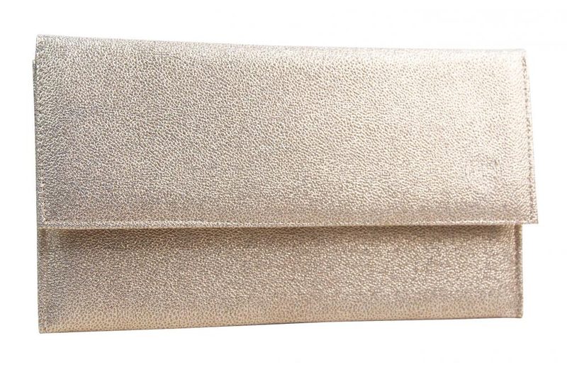 Elegantní zlaté tenké dámské psaníčko SP07 GROSSO