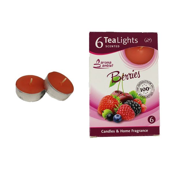 Svíčka čajová BERRIES 6ks MSC-TL1004