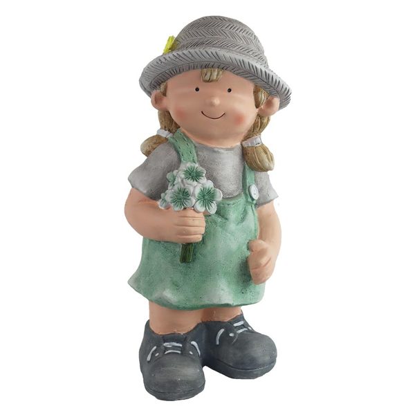 Dekorace holčička X6553 - 17.5 × 16.5 × 38 cm