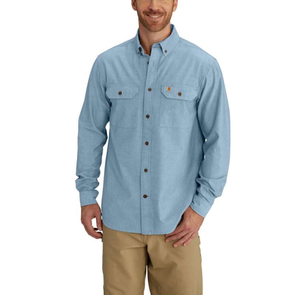Košile carhartt - S202 CBL Long-Sleeve Chambray Shirt - Carhartt - Košile -  Pánské oblečení