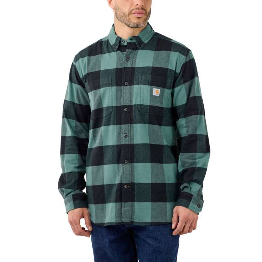 Košile carhartt - 105432 L04 Rugged Flex® Relaxed FIT Midweight Flannel  Long-Sleeve Plaid Shirt - Carhartt - Košile - Pánské oblečení