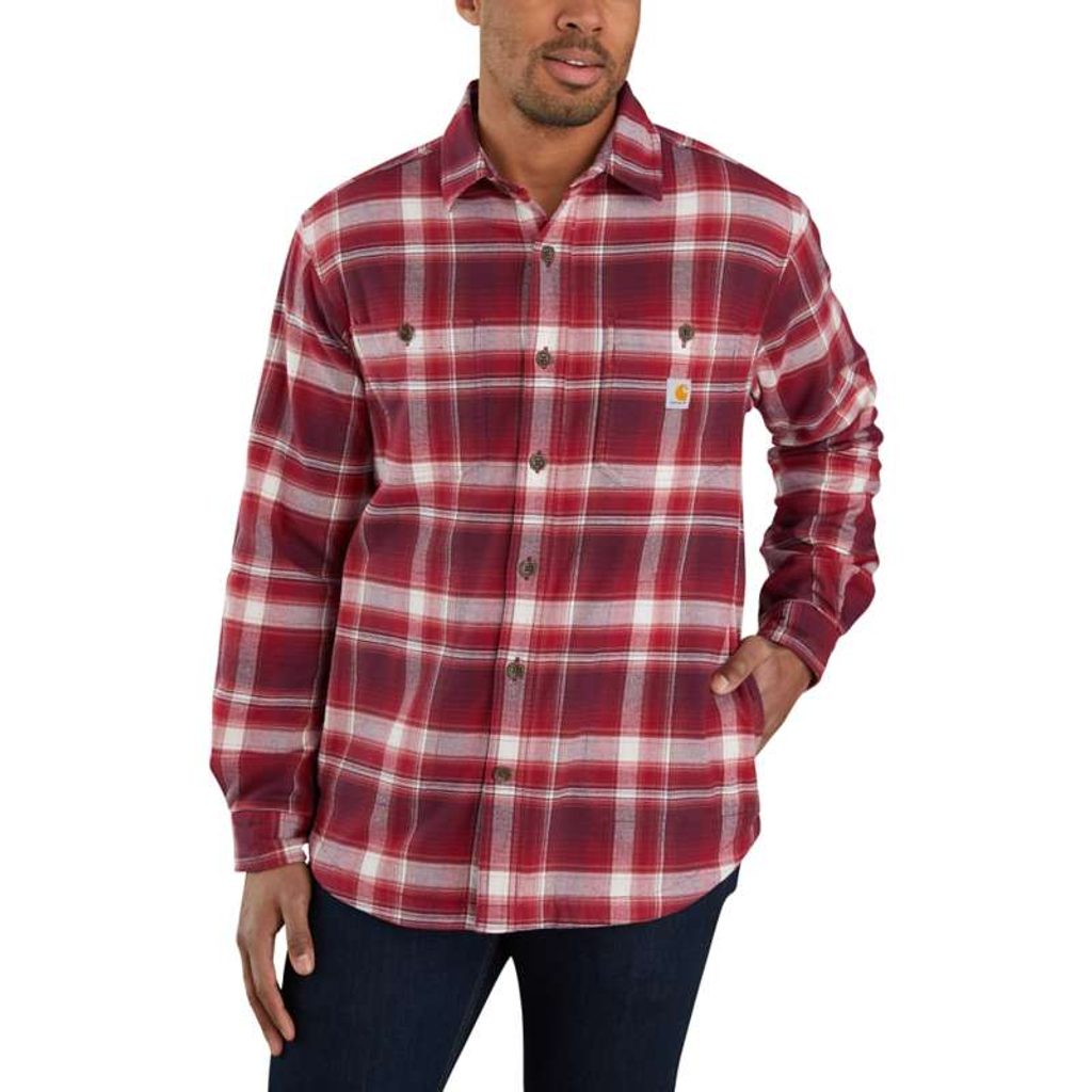 Zateplená Košile carhartt -104913 R09 Rugged Flex® Relaxed Fit Midweight  FlannelI Fleece-Lined Shirt - Carhartt - Košile - Pánské oblečení