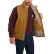 Vesta Carhartt -104277 BRN  Washed Duck Lined Mock Neck Vest