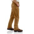 B01 Duck Double Front Logger Pant carhartt brown P boční pohled