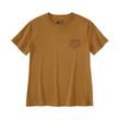 dámské Carhartt triko -107534 BRN Irvine Relaxed Heritage Heart T-Shirt