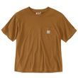 dámské Carhartt triko -106122 BRN Loose Fit Lightweight Short-Sleeve Crewneck T-Shirt