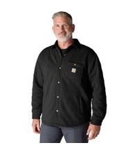 Zateplená Košile carhartt -107270 BLK Rain Defender® Loose Fit Heavyweight Quilted Snap Front Shirt Jac