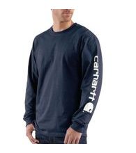 EK231NVY Long-Sleeve Graphic Logo T-Shirt