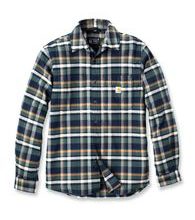 Košile carhartt - 106352 Navy Rugged Flex™ Relaxed Fit Midweight Flannel Long-Sleeve Plaid Shirt