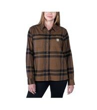 Dámksá Carhartt košile -105989 B11  RUGGED FLEX™ LOOSE FIT MIDWEIGHT FLANNEL LONG-SLEEVE PLAID SHIRT