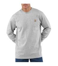 Carhartt triko - K126 HGY Loose Fit Heaweight Long-Sleeve Pocket T-Shirt