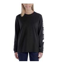 dámské Carhartt triko -103401001 Loose Fit Heavyweight Long-Sleeve Logo Sleeve graphic T-shirt
