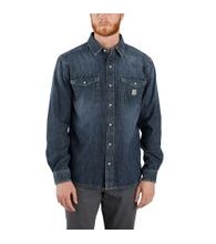 Košile carhartt - 106429 HK3 MONTANA RELAXED FIT MIDWEIGHT DENIM LONG-SLEEVE SNAP FRONT SHIRT