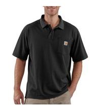 Carhartt triko - 106685 BLK Loose Fit Midweight Short-Sleeve Pocket Polo