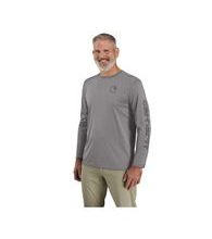 Carhartt triko - 107202 APH FORCE SUN DEFENDER™ LIGHTWEIGHT LONG-SLEEVE LOGO GRAPHIC T-SHIRT