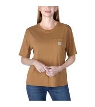 dámské Carhartt triko -106122 BRN Loose Fit Lightweight Short-Sleeve Crewneck T-Shirt