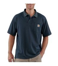 Carhartt triko - 106685 NVY Loose Fit Midweight Short-Sleeve Pocket Polo