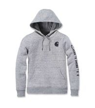 Carhartt mikina damská -102791 E07 Clarksburg Sleeve Logo hooded Sweatshirt