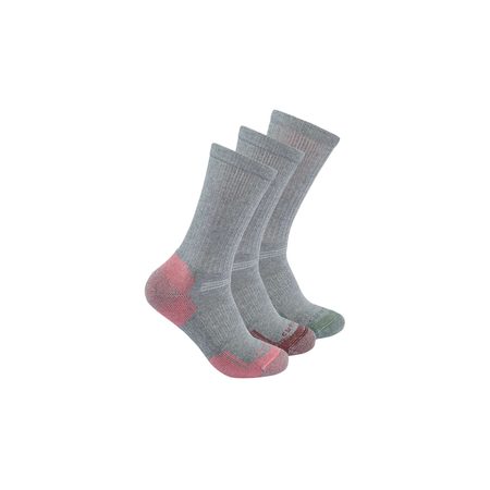 Ponožka Carhartt - SC2823WGRY Midweight Cotton Blend Crew Sock 3 Pair