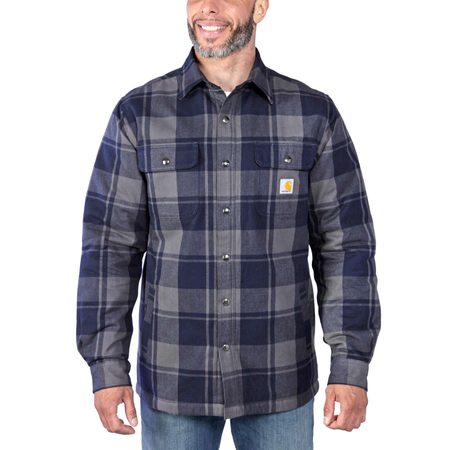 Zateplená Košile carhartt -105939 412  Relaxed Fit  Heavyweight Flannel Sherpa-Linned Shirt Jac