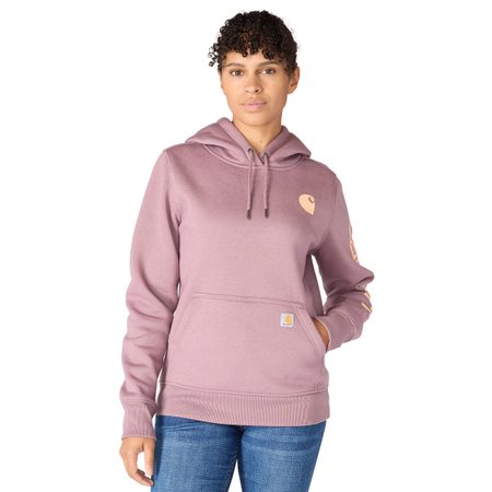 Carhartt mikina damská -102791 V96 Clarksburg Sleeve Logo hooded Sweatshirt