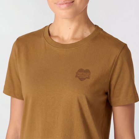 dámské Carhartt triko -107534 BRN Irvine Relaxed Heritage Heart T-Shirt