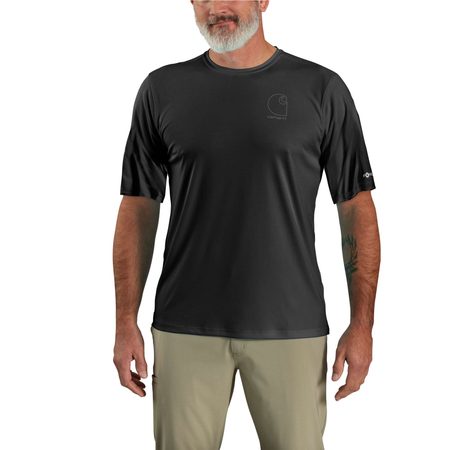 Carhartt triko - 107182 BLK Carhartt Force Sun Defender™ Lightweight Short-Sleeve Logo Graphic T-Shirt