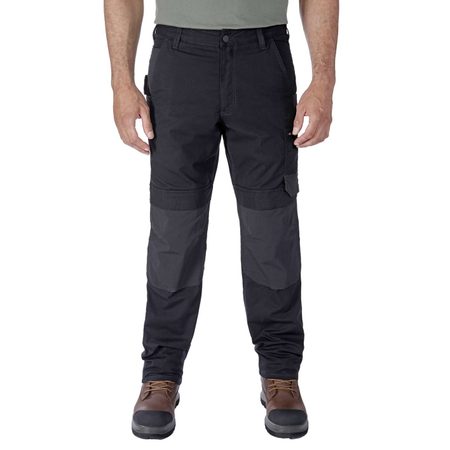 Kalhoty Carhartt - 105074 BLK Relaxed Straight Steel Rugged Flex™ Ripstop Double-Front Cargo Dungaree