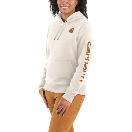 Carhartt mikina damská -102791 W24 Clarksburg Sleeve Logo hooded Sweatshirt