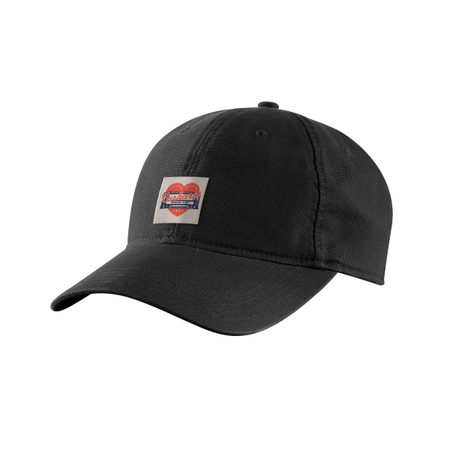 Kšiltovka - 107401 BLK Heart Patch Canvas Cap