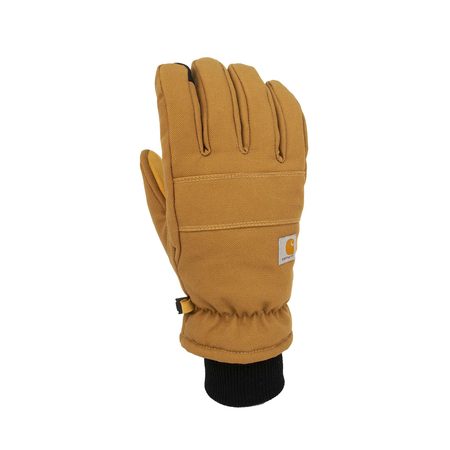 Carhartt rukavice dámské - GL0781W BRN Insulated Duck Synthetic Leather Touch-Sensitive Knit Cuff Glove