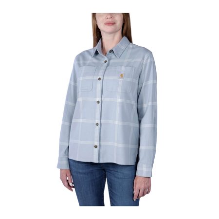 Dámksá Carhartt košile -105989 HD4 RUGGED FLEX™ LOOSE FIT MIDWEIGHT FLANNEL LONG-SLEEVE PLAID SHIRT