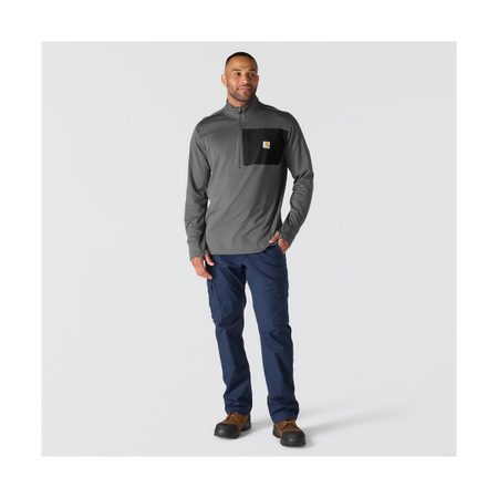 Mikina Carhartt - 106423 STL Carhartt Force™ Ironwood Relaxed 1/2 Zip Mock Neck