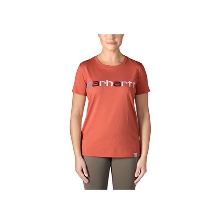 dámské Carhartt triko  -105764Q53 Relaxed Fit LightweightI  S-SleveMulti Color Logo Graphic T-shirt