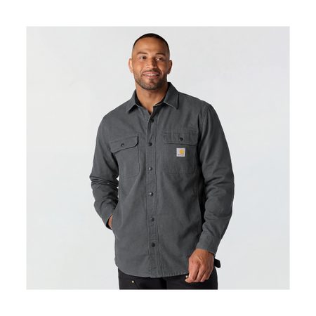 Zateplená Košile carhartt -105419 029 Rugged Flex® Relaxed Fit Canvas Fleece-Lined Shirt Jac