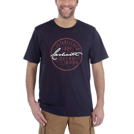 Carhartt triko -104105 412 Workwear Detroit Born Logo S-Sleve T-shirt