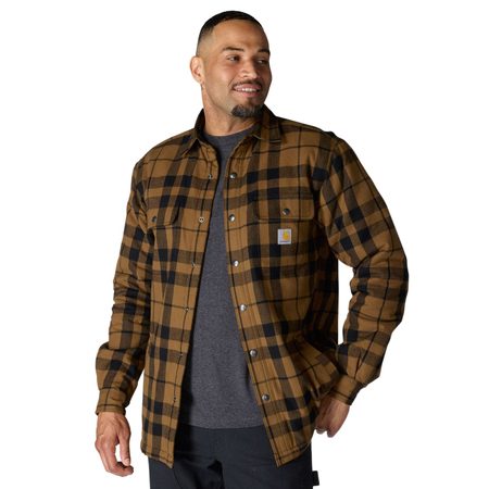 Zateplená Košile carhartt -107017 211 Relaxed Fit Flannel Sherpa-Lined Shirt Jac