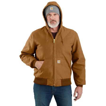 Bunda Carhartt - 106673 BRN Flannel-Lined Active Jac J140 - Loose Fit