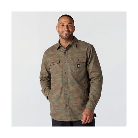 Zateplená Košile carhartt -105419 GP5 Rugged Flex® Relaxed Fit Canvas Fleece-Lined Shirt Jac