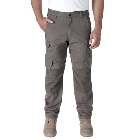 Kalhoty Carhartt - 105072 217 Relaxed Straight Steel Rugged Flex™ Ripstop Double-Front Cargo Pant