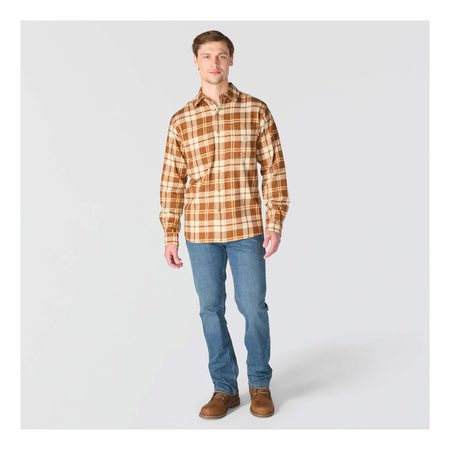 Košile carhartt - 107010 BRN Hamilton Relaxed LS Plaid Shirt