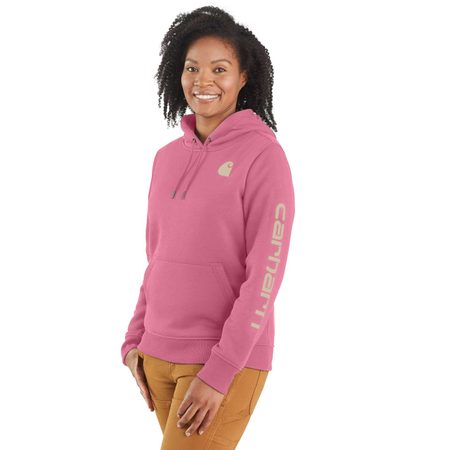 Carhartt mikina damská -102791 V73 Clarksburg Sleeve Logo hooded Sweatshirt