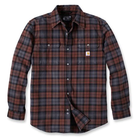 Košile carhartt - 106356 B80 Loose Fit Heavyweight Flannel Long-Sleeve Plaid Shirt