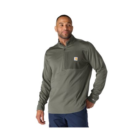 Mikina Carhartt - 106423 DOV Carhartt Force™ Ironwood Relaxed 1/2 Zip Mock Neck