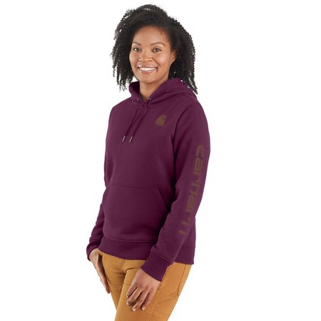 Carhartt mikina damská -102791 V65 Clarksburg Sleeve Logo hooded Sweatshirt