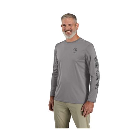 Carhartt triko - 107202 APH FORCE SUN DEFENDER™ LIGHTWEIGHT LONG-SLEEVE LOGO GRAPHIC T-SHIRT