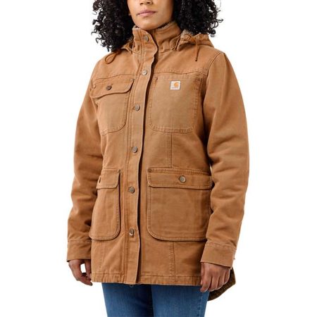 Dámská bunda Carhartt - 105512 BRN  WEATHERED DUCK COAT