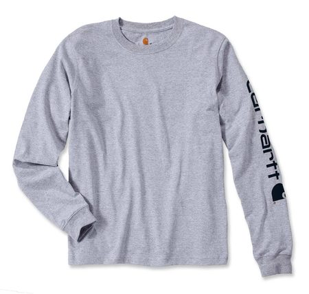 Carhartt triko - EK231HGY Long-Sleeve Graphic Logo T-Shirt